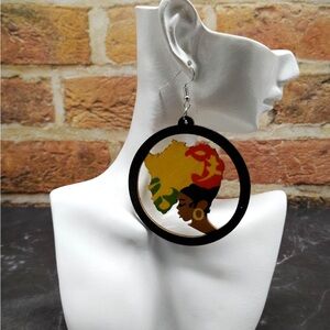 African Silhouette Drop Earrings